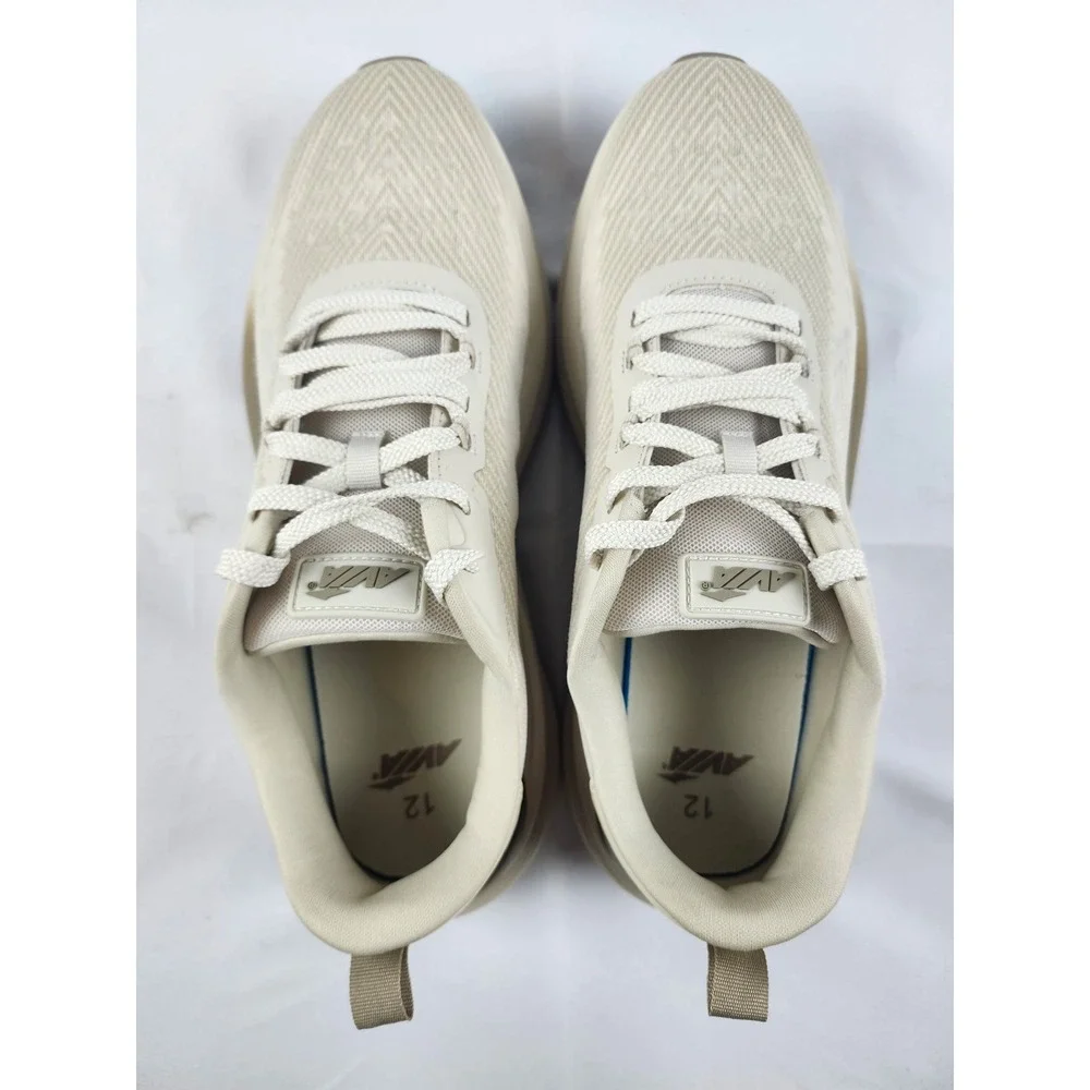 Avia Heighten Men size 12 Athletic Shoes Beige Tan Mesh Running Walking Sneakers